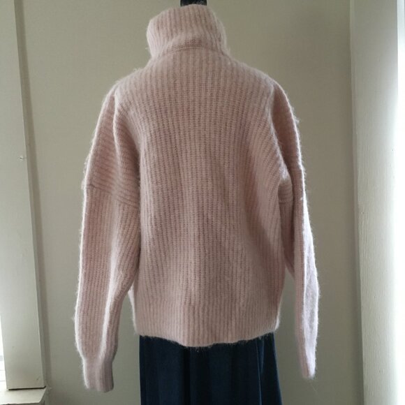 Lululemon Alpaca Wool-Blend Funnel-Neck Sweater Pink Mist Women's Size L - Picture 4 of 11